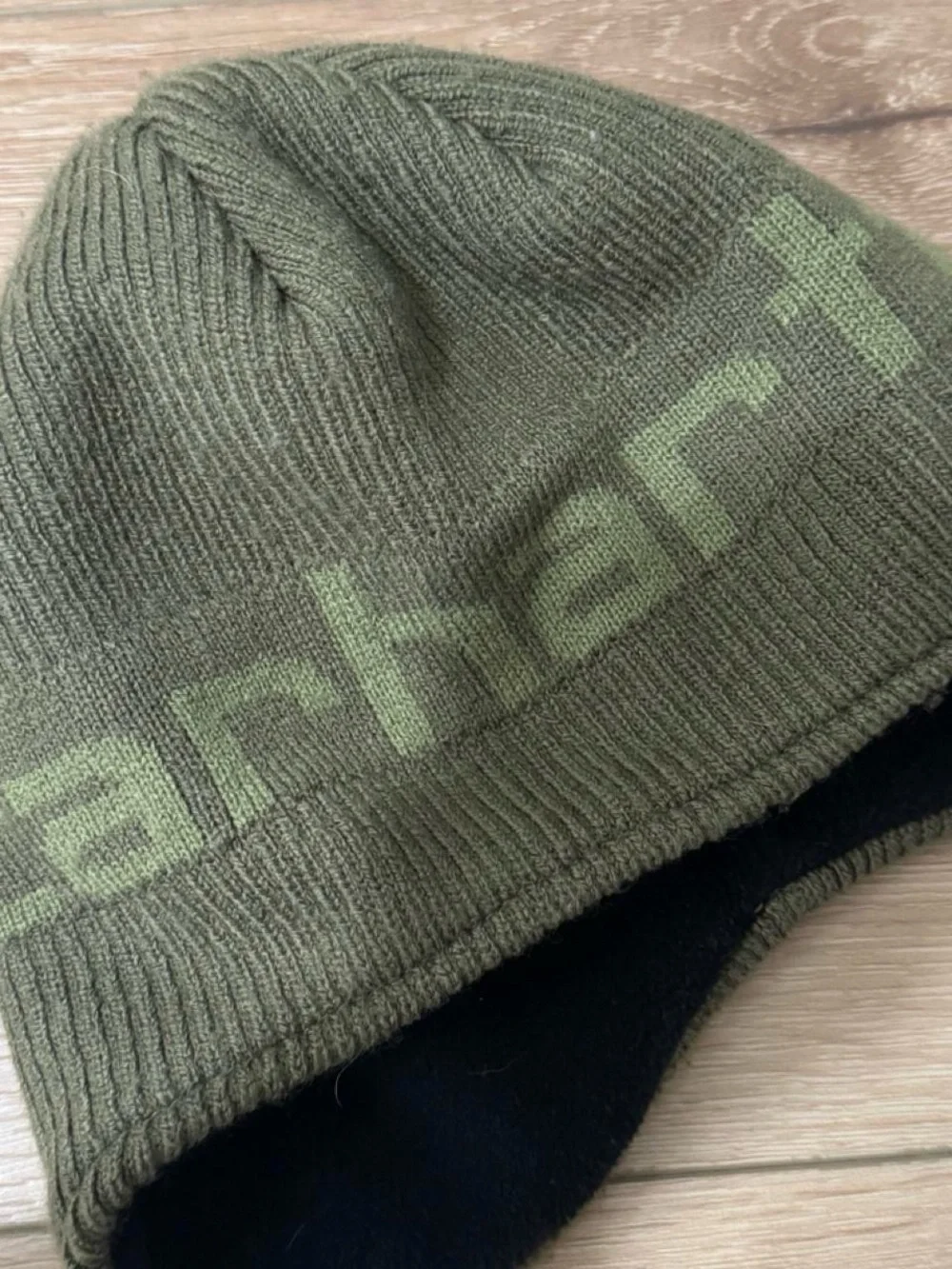 😎New Carhartt Youth Kids Boys Olive Green Logo Beanie Fall Winter Hat
